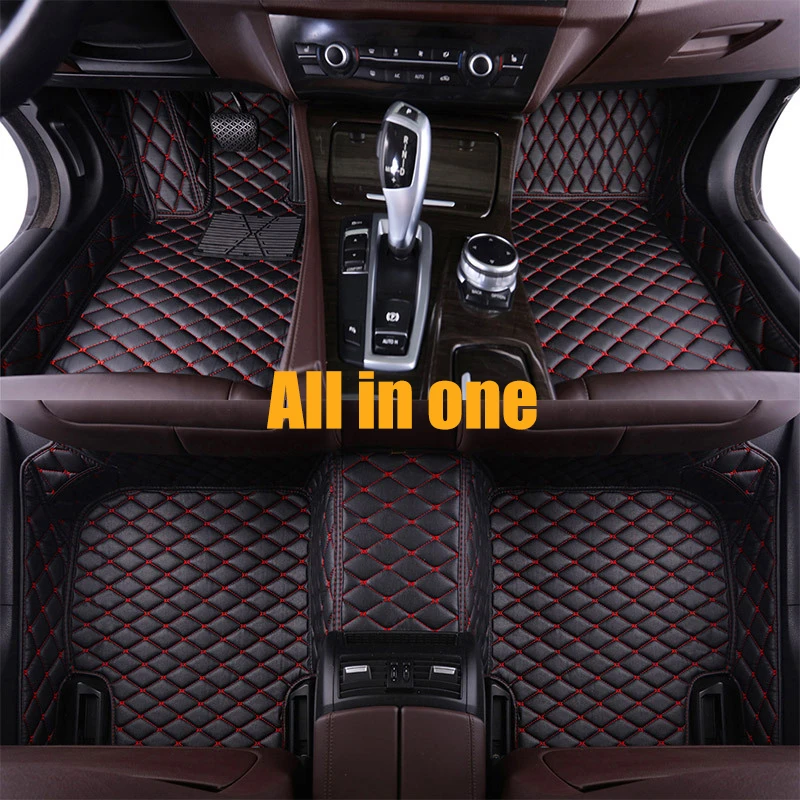 Основной вождения автомобиля коврики для Mercedes Benz A B C CLA GLA D E ML SL SLK R S600 серии Vito Viano Sprinter Maybach CLA CLK коврик - Название цвета: Black with red