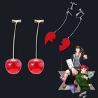 Женская красная версия 2020, аниме невероятные приключения Джоджо, Kujo Jotaro, разбитое сердце, зажим для ушей для женщин, ювелирные изделия