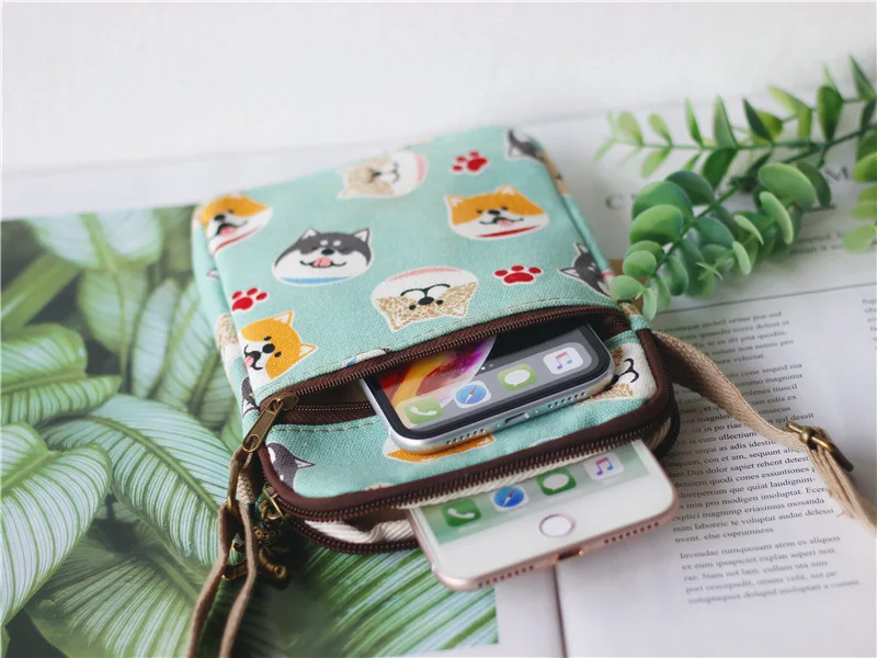 Холщовые сумки через плечо для женщин модный мультяшный Тоторо милая собачка