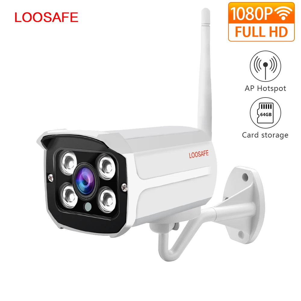 LOOSAFE 1080P Wifi IP камера для домашней безопасности Bullet наружный цветной режим точки