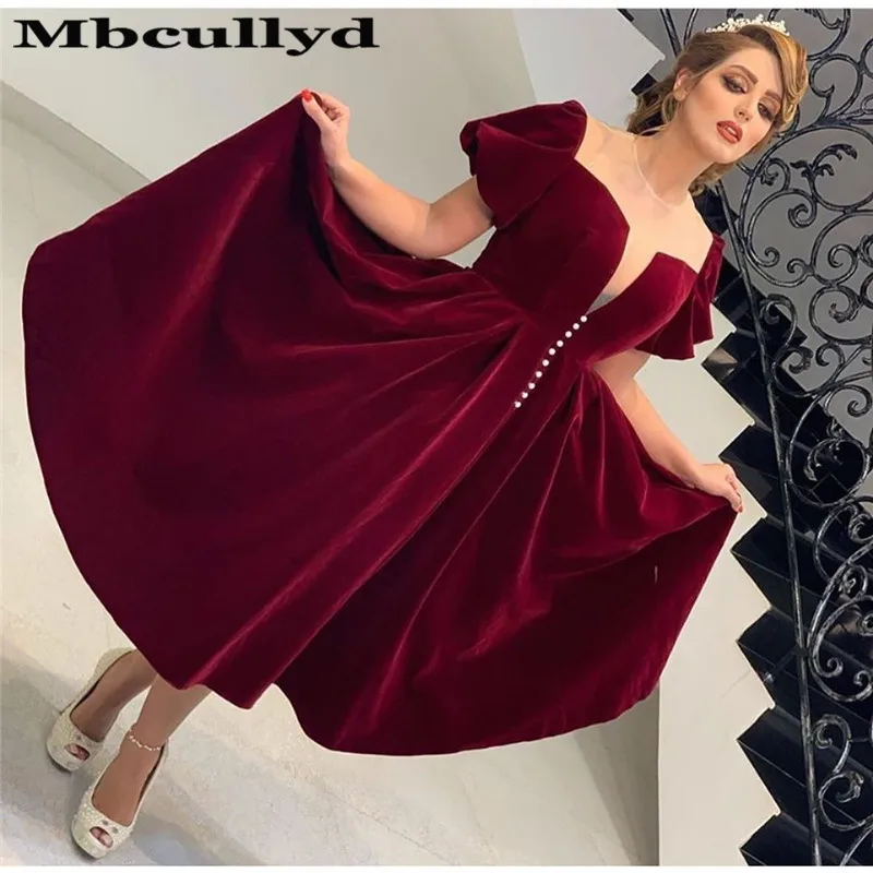 Mbcullyd прозрачное с О-образным вырезом бордовый вечернее платье Рубашка короткими