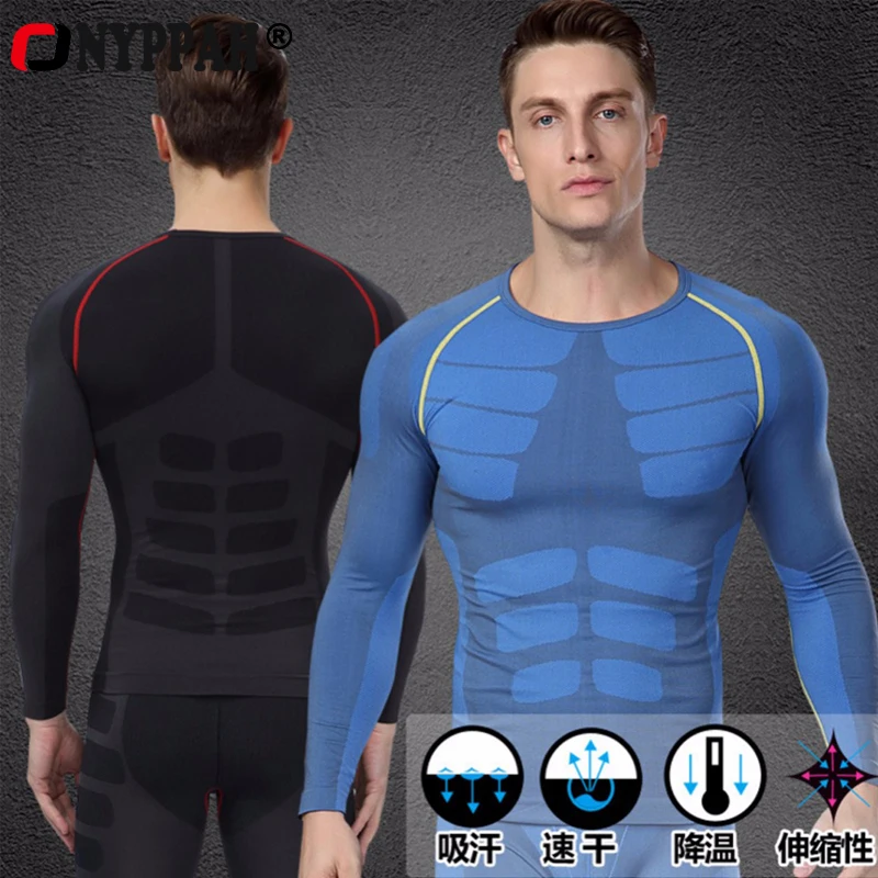 Компрессионный топ в европейском стиле мужское быстросохнущее дышащее нижнее