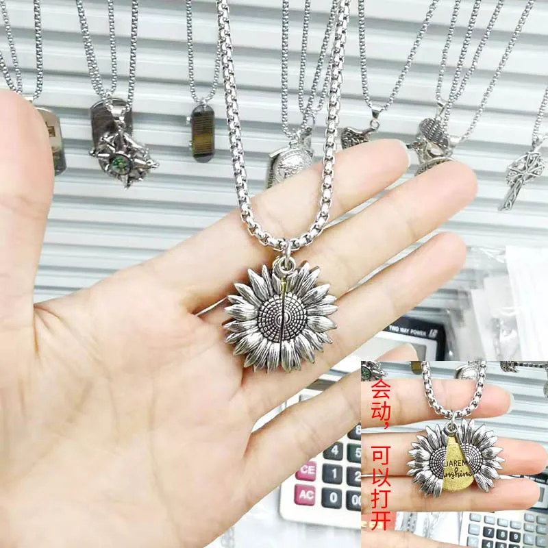 Цепочка с подвеской в стиле хип-хоп для мужчин и женщин длинное ожерелье из