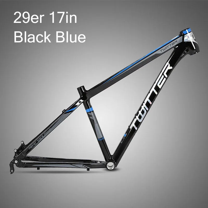 29er Black Blue-17in Твиттер 3900XC рама горный велосипед 15,5 17 19 дюймов горный велосипед Алюминиевый велосипед рамы для колес Размер 29er велосипедная Рама набор - Цвет: 29er Black Blue-17in