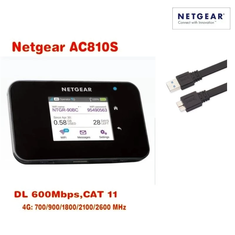 unlocked netgear aircard 810s wifi sim pocket wifi router ac810s 4g wifi router mini router wi fi 3g 4g ac810 free global shipping
