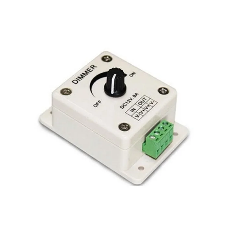 4pcs 12V 24V 8A 96W Adjustable Brightness Controller/ Manually Rotation LED Dimmer | Dimmers