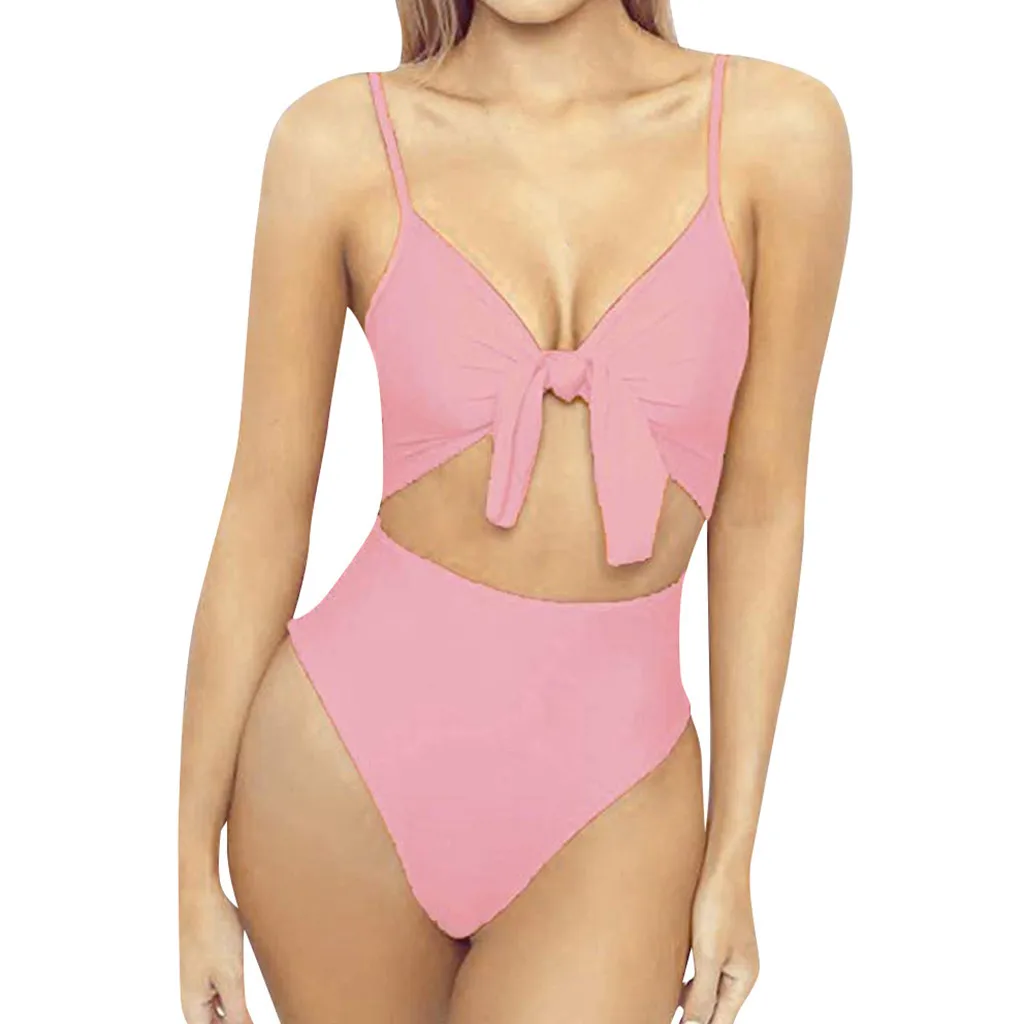 

Donsignet New Summer Sexy Solid Color Bikini 2021 Woman Siamese Swimsuit Bikini Set Suit Bikini Mujer High Waisted Swimsuit