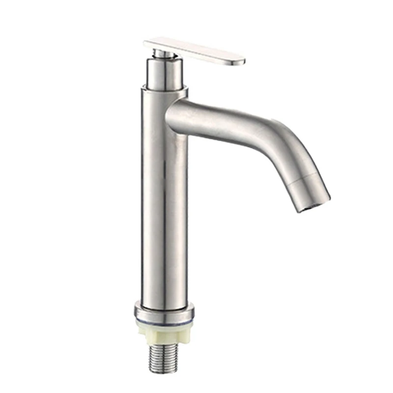 

Hot Basin Faucet Deck Mounted Kitchen Single Cold Toilet Wash Stainless Steel Useful Sink Handle Modern Mixer Water Tap Bathroom
