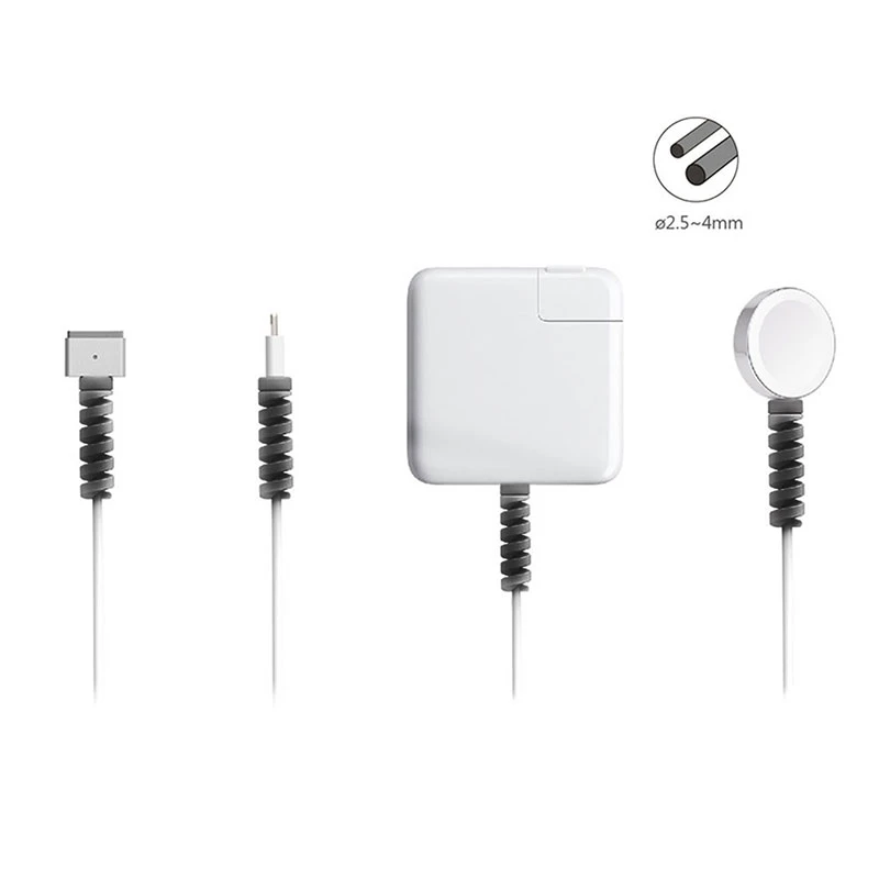 12 шт. спиральный кабель протектор линии передачи данных силиконовый моталка