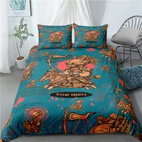 vintage chic design hd print down bed cover pillowcase deluxe multi size bedding set bedroom decoration home textile