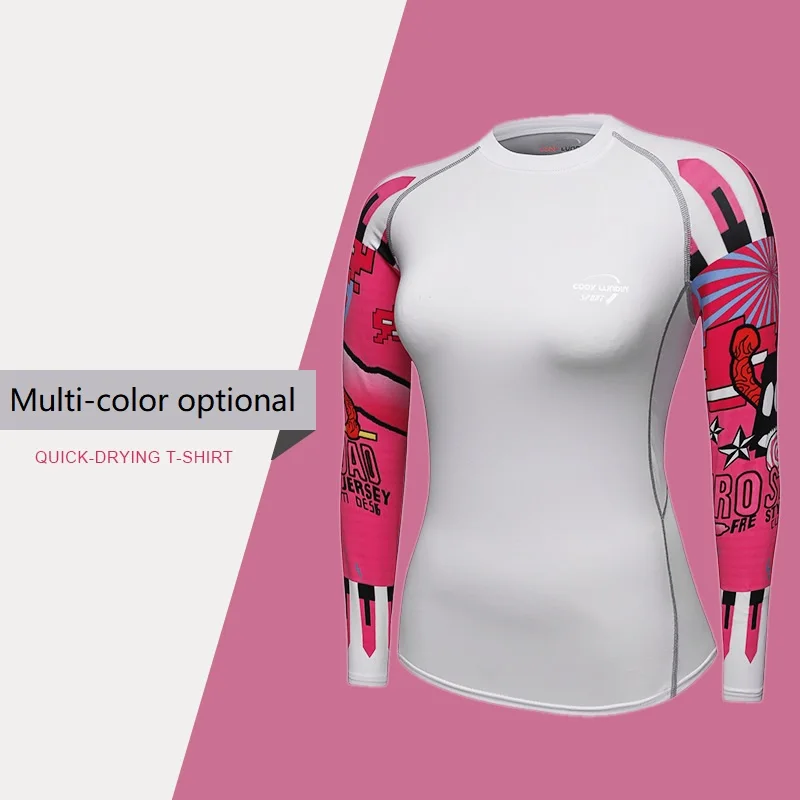 Новый костюм для йоги женские спортивные колготки с длинным рукавом и принтом