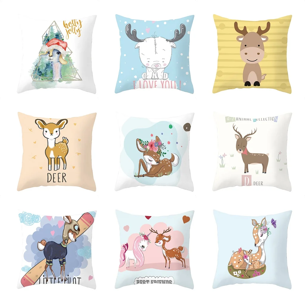 Мультяшный милый чехол для детской подушки наволочка домашнего декора