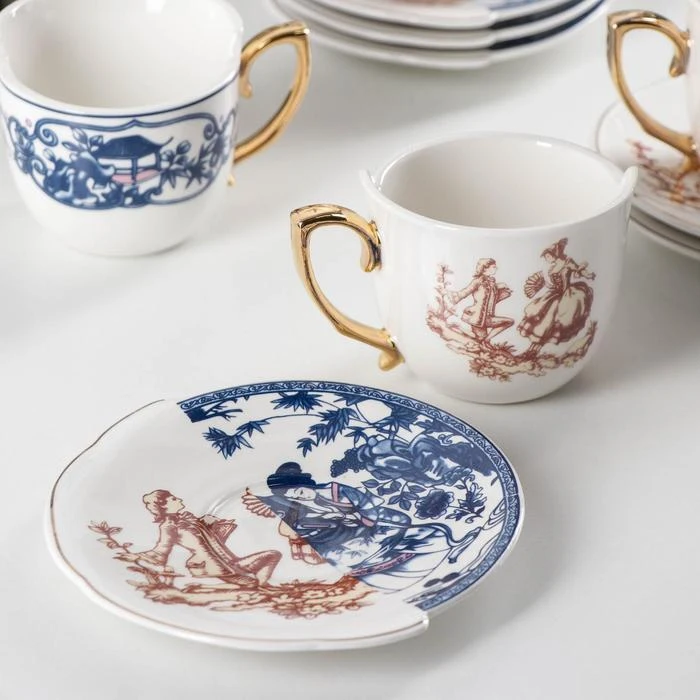 Tea set Double 6 cups 240 ml saucers d 13.5 cm 6981310 for home kitchen tea Teapot ceremony supplies Teaware Sets Dining Bar Garden |