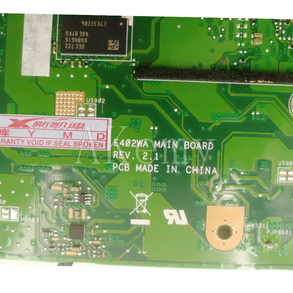 

Akemy E402WA Motherboard For Asus E402W E402WA Laotop Mainboard with E2-6110U CPU 2GB RAM