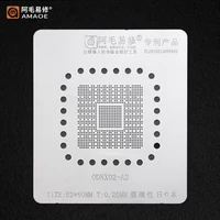 amaoe odnx02 a2 bga reballing stencil for nintendo switch cpu ic chip solder tin plant net welding template square hole mesh