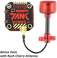 rush tank fpv videotransmitter vtx 5 8ghz 48ch mini 20x20mm external audio mmcx connector with rush cherry antenna 5 8ghz rhcp