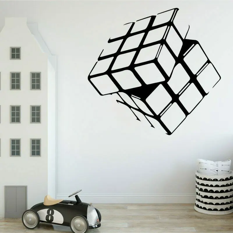 Магический куб шаблон Креативный дизайн стикер на стену для гостиной Детская