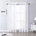 XUNTUO современные сплошные Шторы для Кухня окна Гостиная однотонной вуалью Шторы Спальня душ украшения дома Тюль с драпировкой
