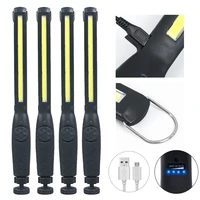 4x 2x cob led work light pocket flashlight 1200mah 2200mah rechargeable emergency torch 360%c2%b0 inspection light camping lamp