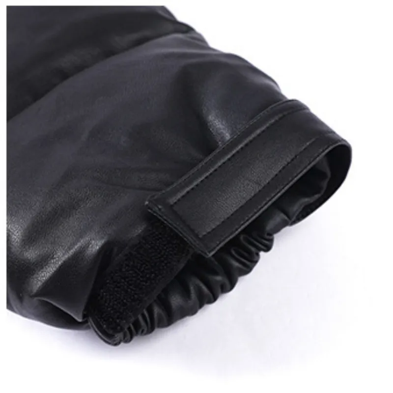 

Autumn and winter men and women with the same style loose couple models high-quality fashion PU leather cotton clothing trend