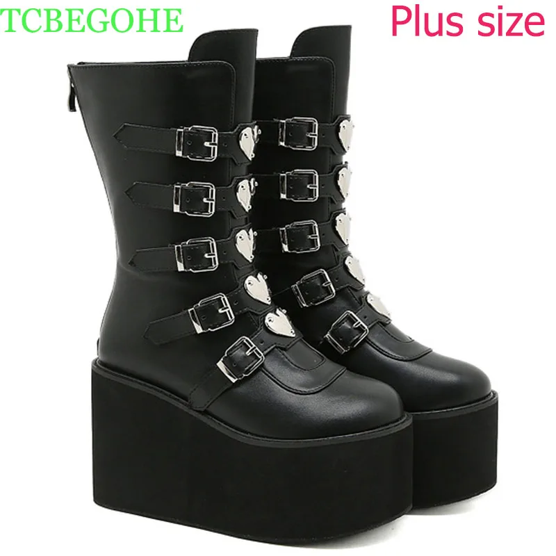 

Женские сапоги из ПУ кожи, до середины икры