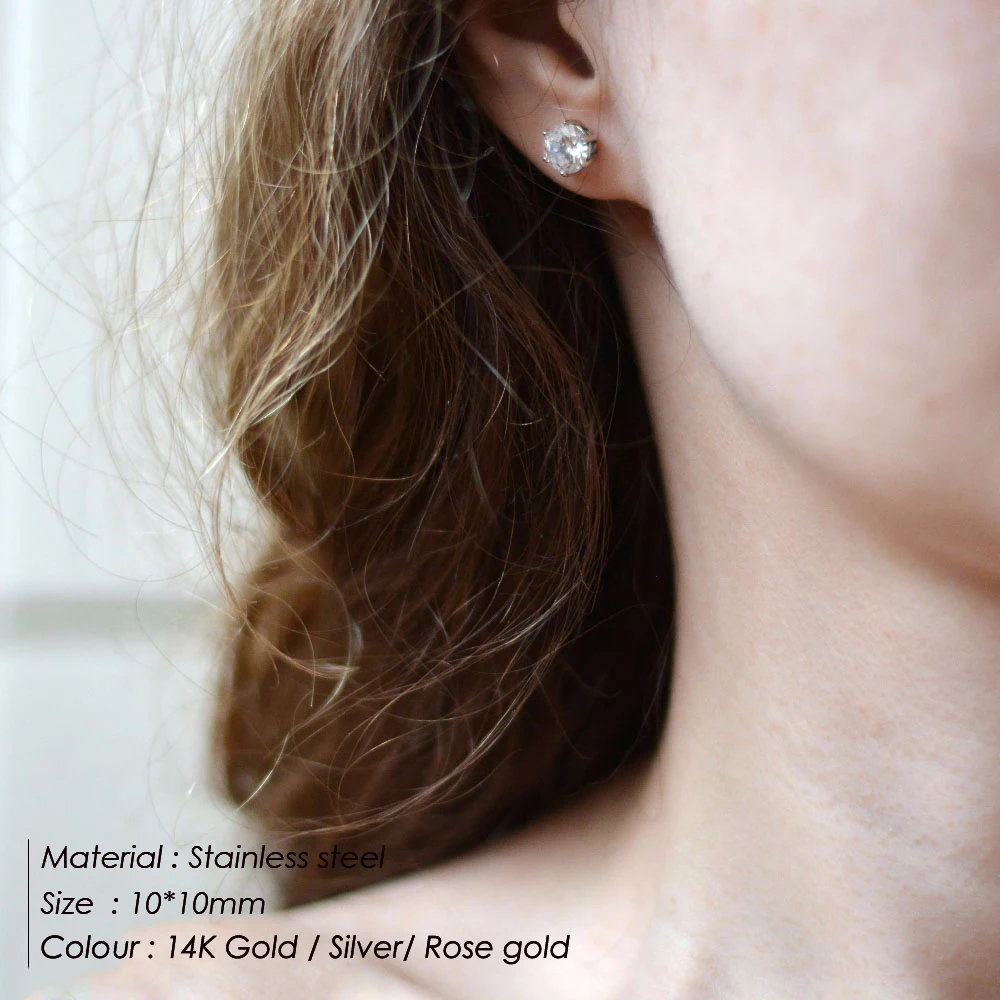 E-Manco 3 Размеры серьги со шпилькой для женщин Классические роскошные женские