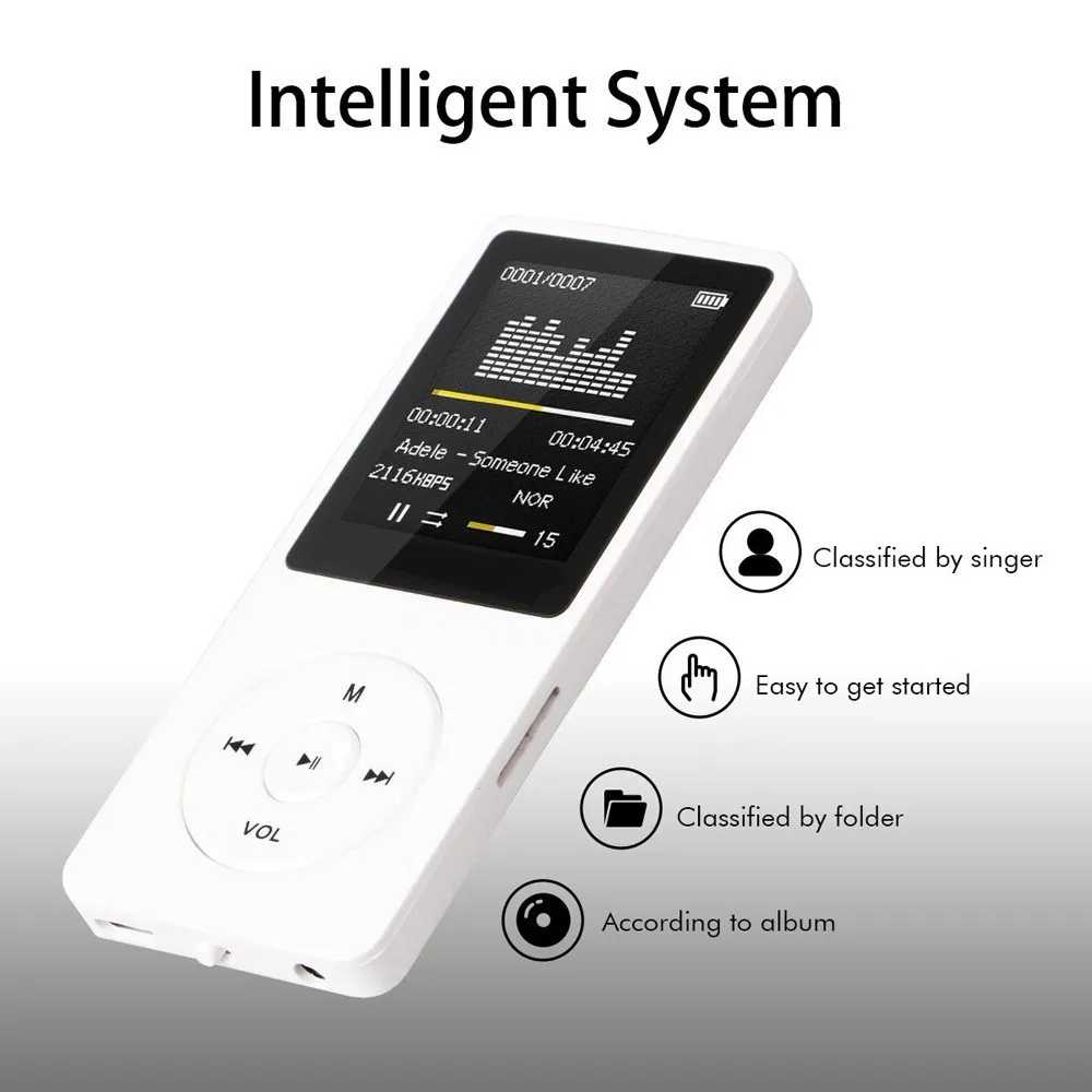 Portable MP3 Player Mini Walkman LCD Screen FM Radio Video Hifi Games Movies E-Books Music Players Built In Microphone | Электроника