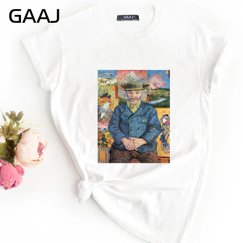 GAAJ "Van Gogh Van Goghing Van Gone", Футболка для женщин, женские футболки, одноцветная Футболка с принтом размера плюс, дизайнерская футболка для влюбленных 8YCDH