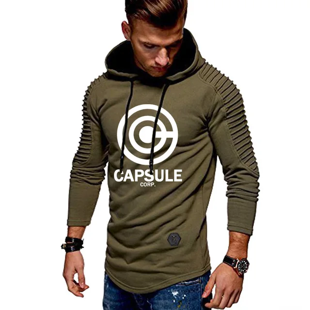 В стиле аниме Драконий жемчуг зет чехол Capsule Corp Принт толстовки для мужчин с