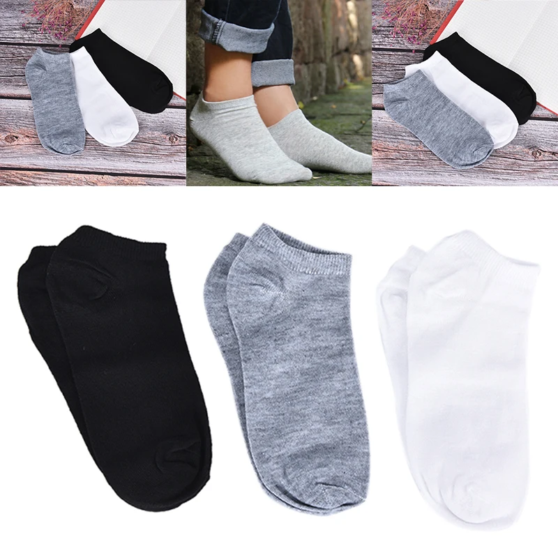 Женские Удобные однотонные носки 3 пары женские тапочки короткие до щиколотки