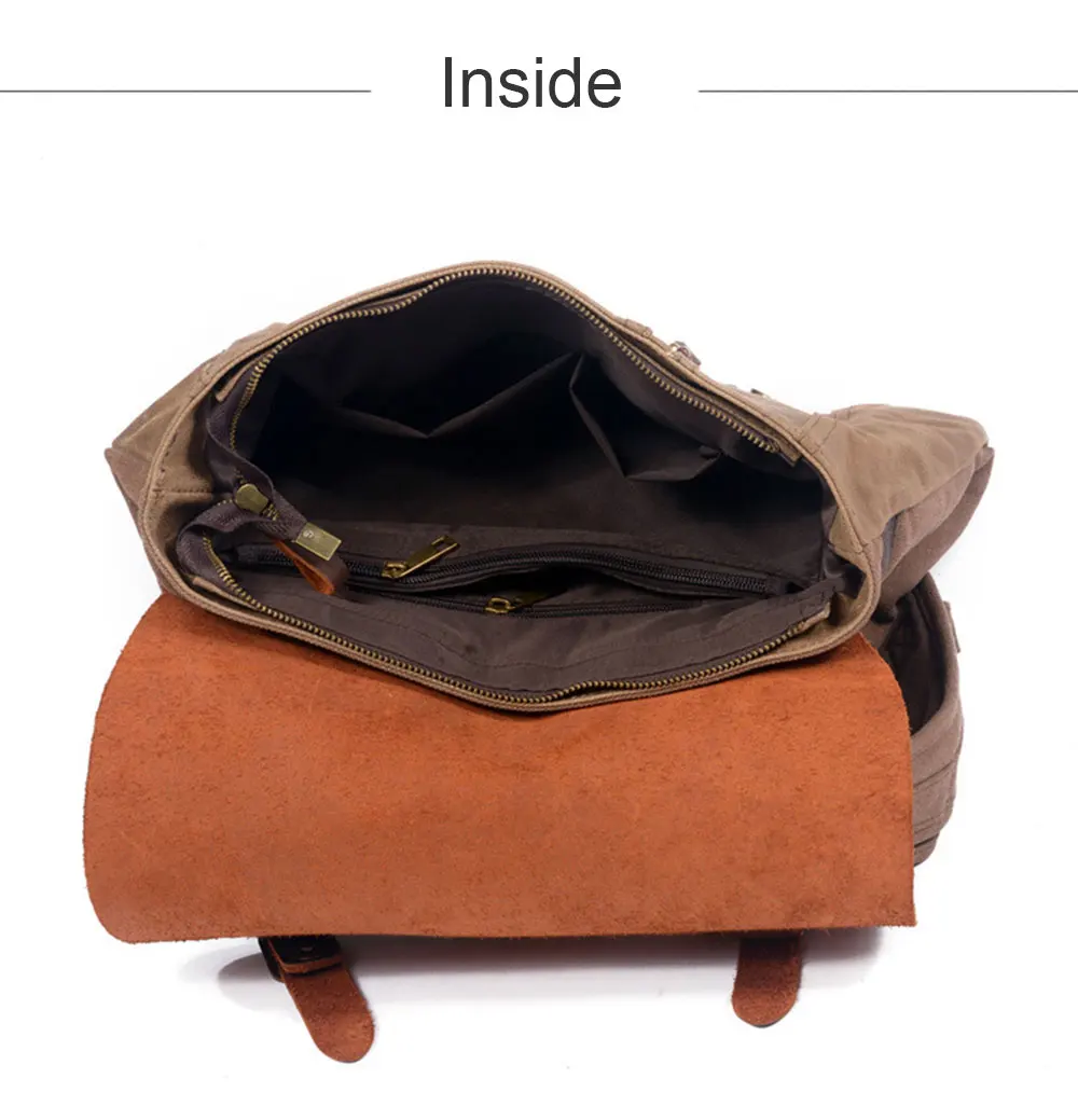 Винтажные дорожные мужские большие сумки из натуральной кожи рюкзак холщовая