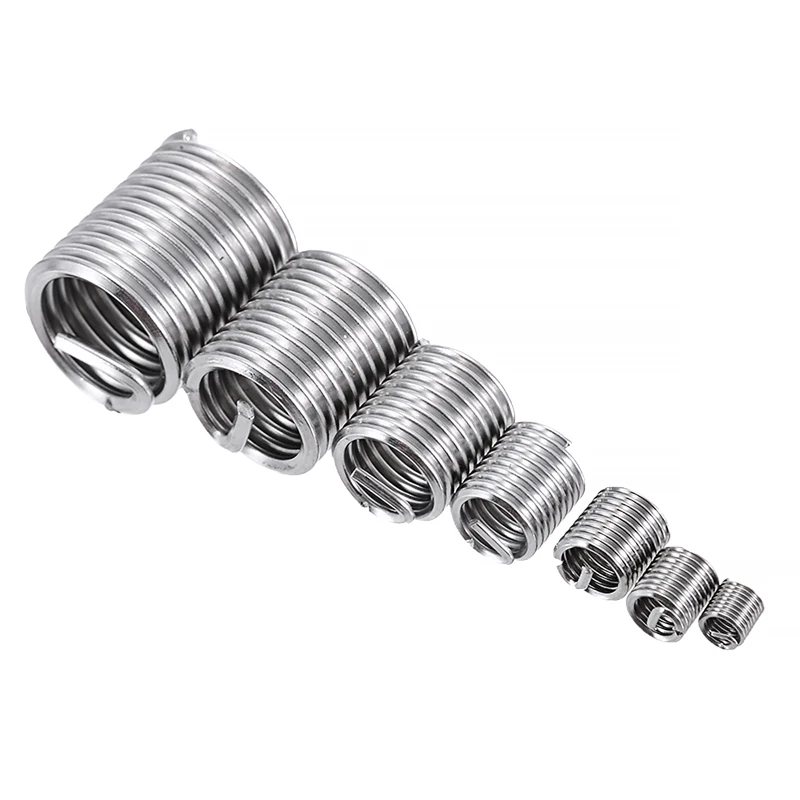 

116Pcs Sliver M3-M12 Steel Wire Thread Insert and Gold Self Tapping Thread Insert Set M3-M12 For Hardware Repair Tools