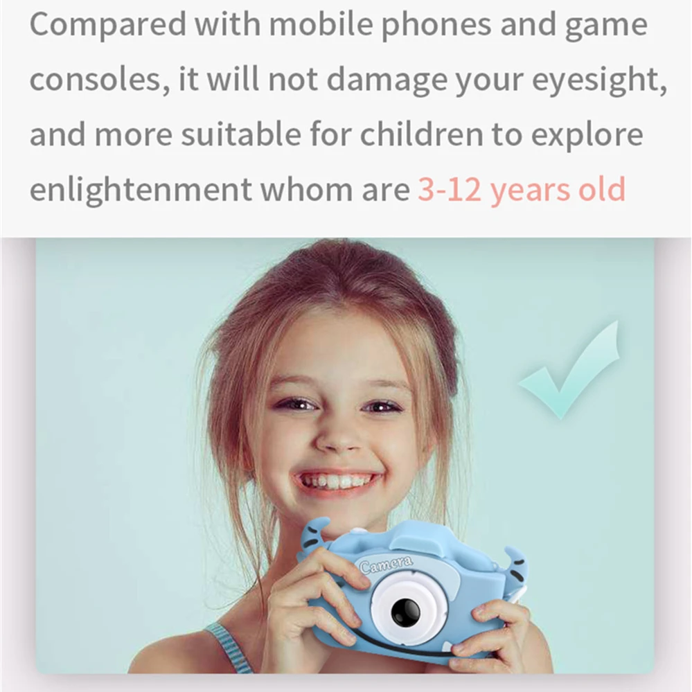 Детская цифровая мини камера GM20 игрушка в подарок на Рождество с экраном для