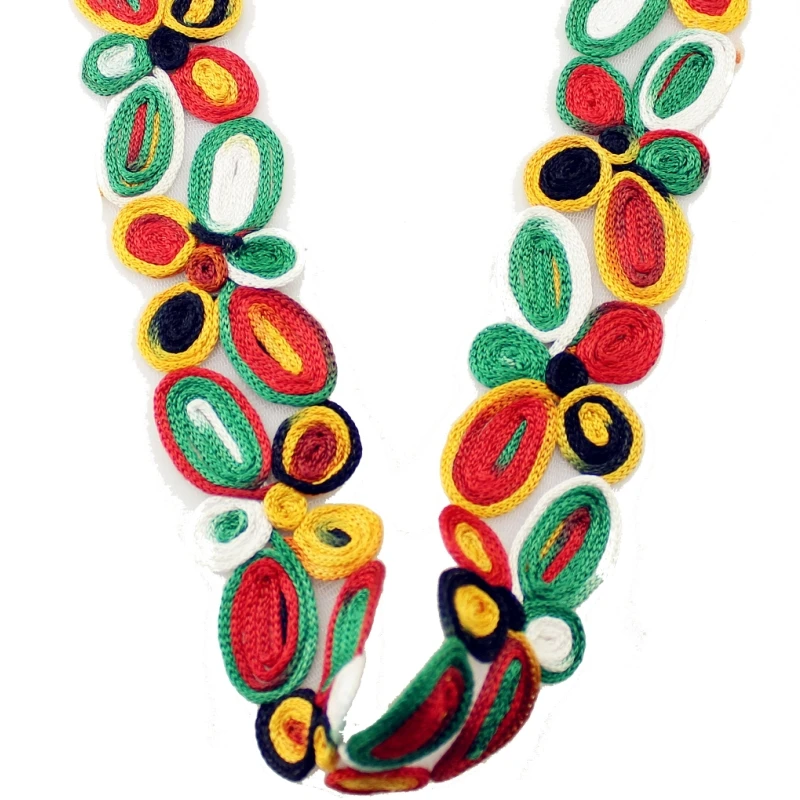 Кружевные тканевые ленты швейцарские разноцветные ткацкое шитье 3 ярда | Дом и