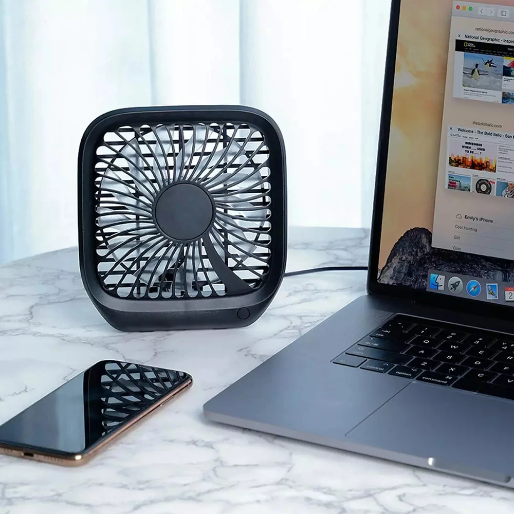 

Baseus Folding Car Fan 3 Speed Mini USB Desktop Fan Portable Cooling Fan Ultra Thin With For Office Household Traveling Car