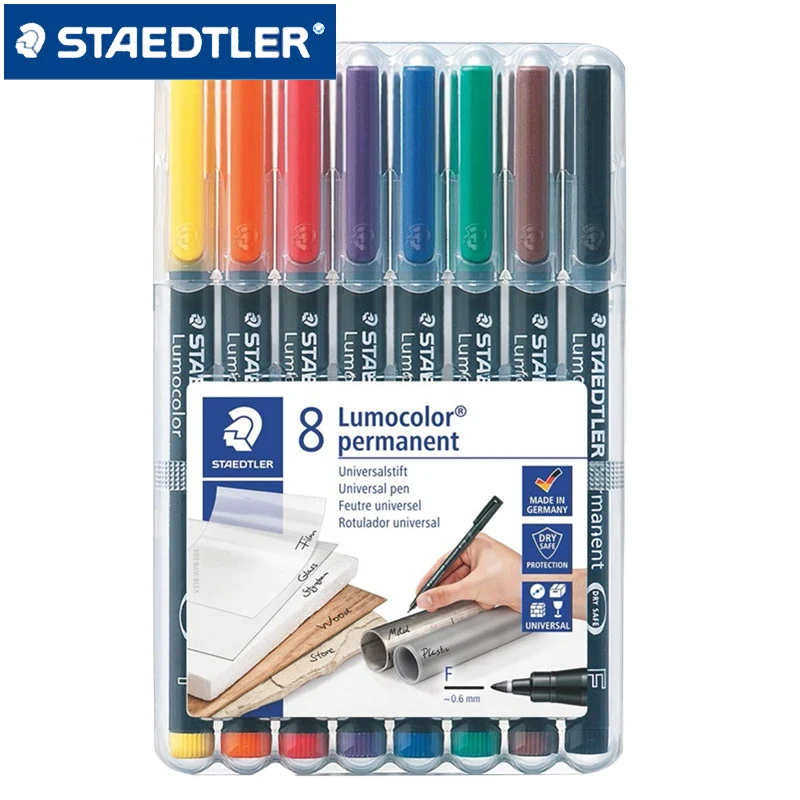 Маркеры STAEDTLER масляные 318 WP8 0 6 мм набор из 8 цветов | Канцтовары для офиса и дома