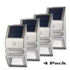 4 комплекта светодиодный ных фонарей на солнечной батарее, настенный светильник с пассивным инфракрасным датчиком движения, энергосберегающие уличные, садовые, водонепроницаемые фонари на солнечной батарее