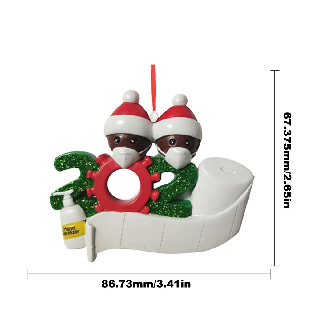 

Personalized Pendant Christmas Ornaments Mini Cute Doll Decoration Pendant With Mask And Christmas Hat