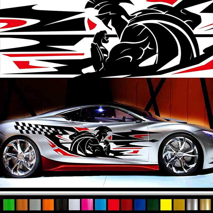 

2PC Universal Side Skirt Car Door Sticker Decal Automobiles Auto Accessories