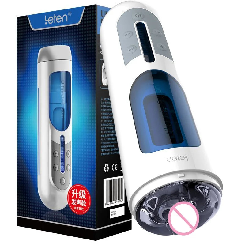 Автоматический мужской мастурбатор Leten телескопический в виде влагалища для