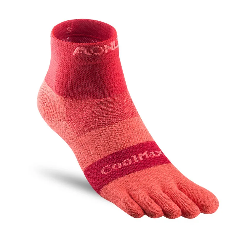 Большие размеры, EUR35-46, Coolmax, мужские, женские, влагостойкие, Sox, походные, скалолазание, носки для верховой езды, дышащие, пять носок с пальцами - Цвет: Оранжевый