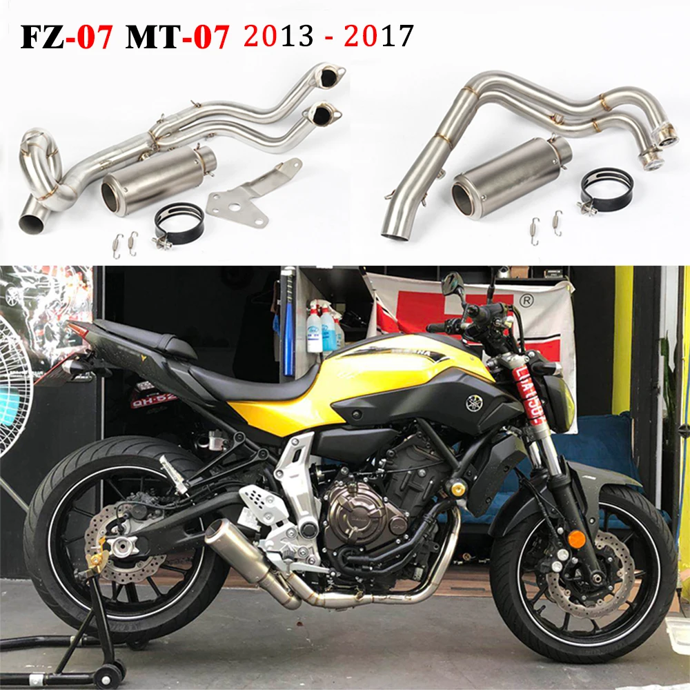 MT07 FZ07 мотоцикл выхлопной Escape полная система MT 07 для Yamaha FZ 2013 2017 Модифицированная