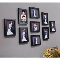 9pcsset black picture photo frame set diy removable wall mural photos frames sticker decal living room home decor