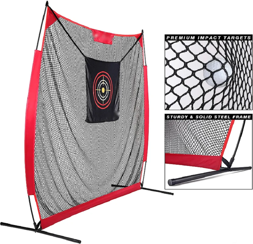 Fiyat ENHUA RTN 7 'x 7 'Golf Isabet Net Ağır çelik çerçeve Ve 5 Kat Düğümsüz örgü Uygulama Golf Ağı | Profesyonel Golf Dri