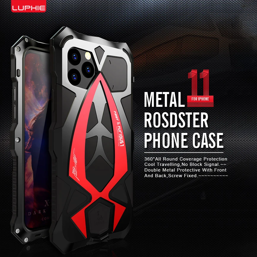 Металлический защитный чехол с полным покрытием 360 градусов для Iphone 11 Funda Coque Xs Xr Pro