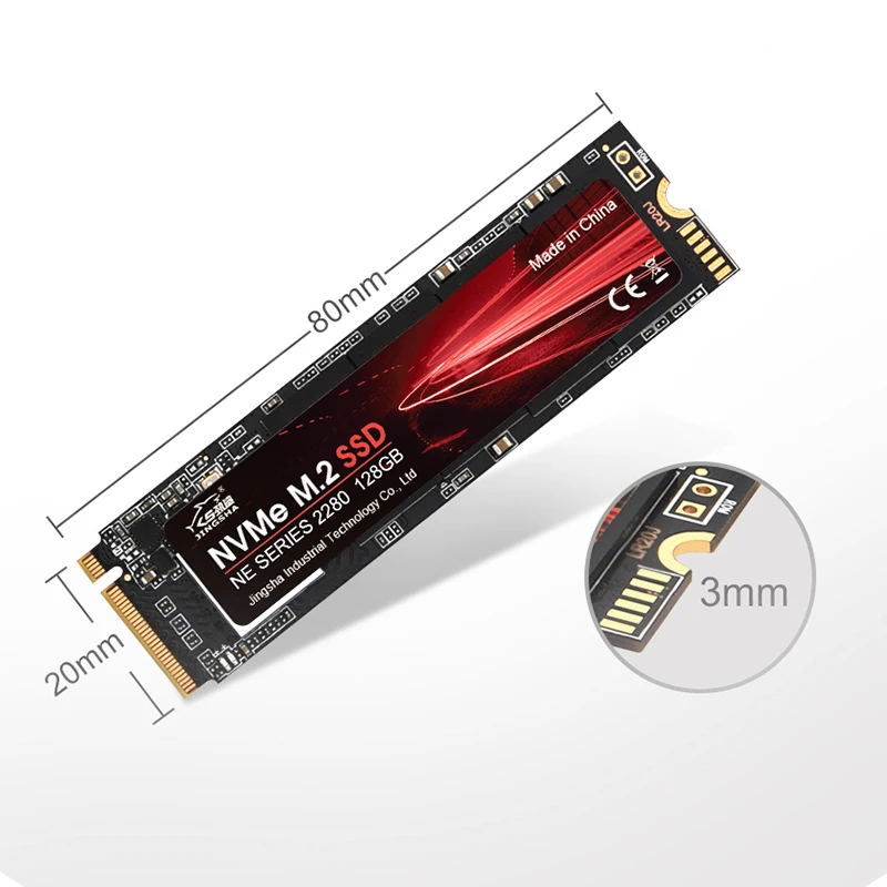 

JINGSHA M2 SSD NVMe 128GB 256GB 512GB 1TB M.2 2280 Internal Hard Disk HDD Solid State Drive for Laptop Desktop Mini PC Host