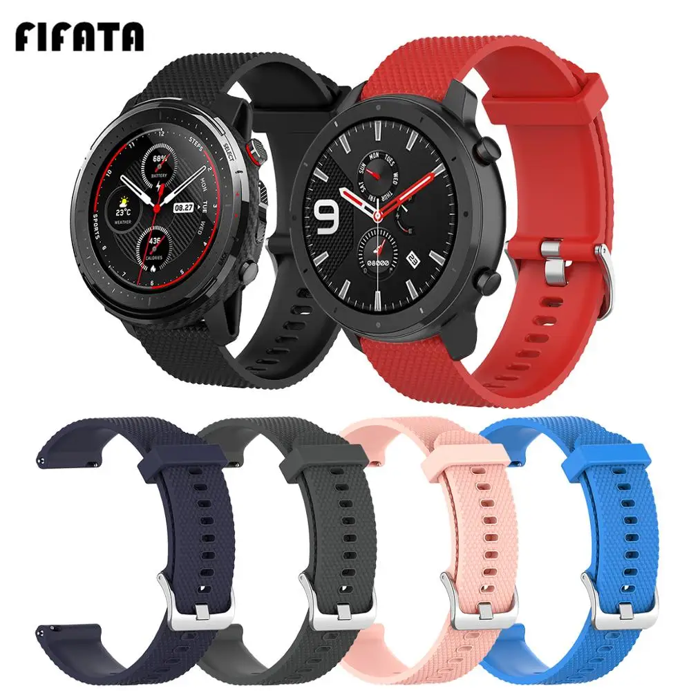 Ремешок сменный силиконовый для смарт часов Huami Amazfit Stratos3 22 мм|Смарт-аксессуары| |