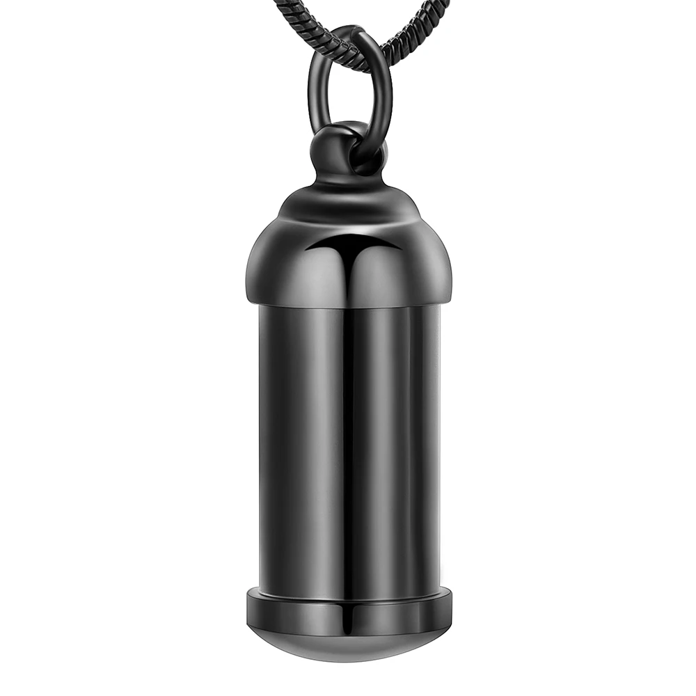 Новое поступление, модная цилиндрическая мини-урна, ожерелье, сувенир, ювелирные изделия из нержавеющей стали для кремации, памятная Подвеска для золы