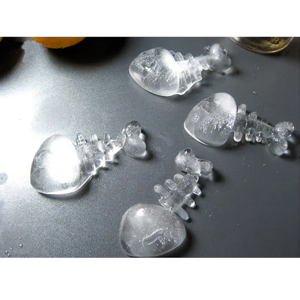 Рыба шиповник кости животные кубик льда лоток напиток прохладная форма для