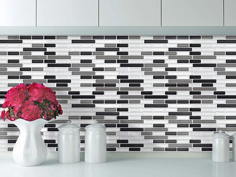 

DIY mosaic self-adhesive tile wall stickers vinyl bathroom kitchen home wallpaper decoration